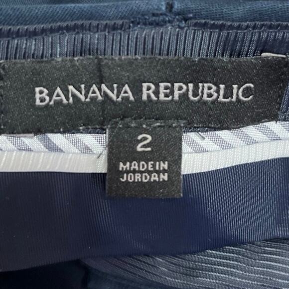 Banana Republic Navy Blue Mid Rise Career Cropped Straight Leg Pants Size 2 - Picture 4 of 5